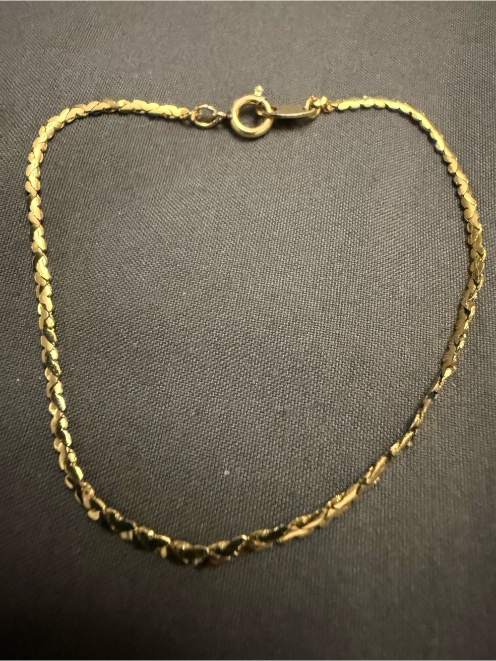 14k Gold filled Women's Twisted Chain dainty Bracelet